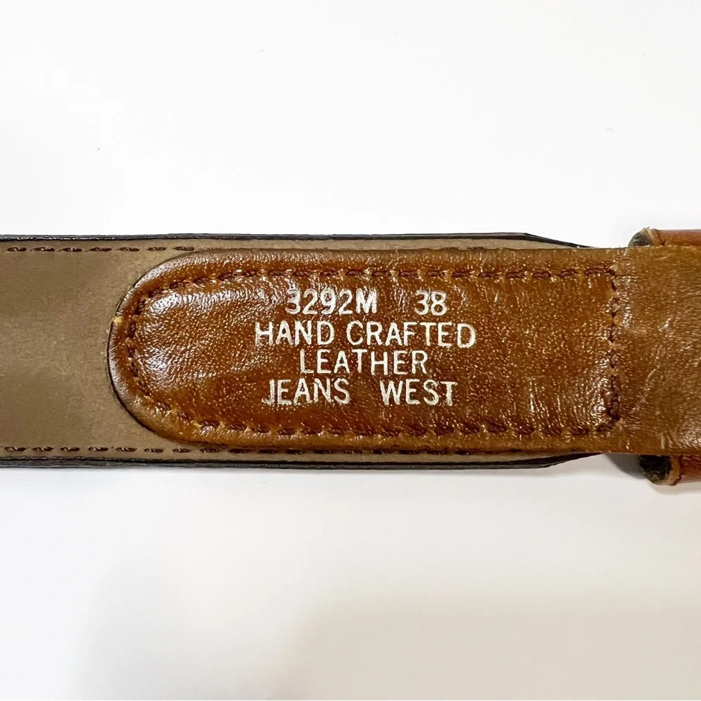 Vintage Jeans West Woven Leather Belt